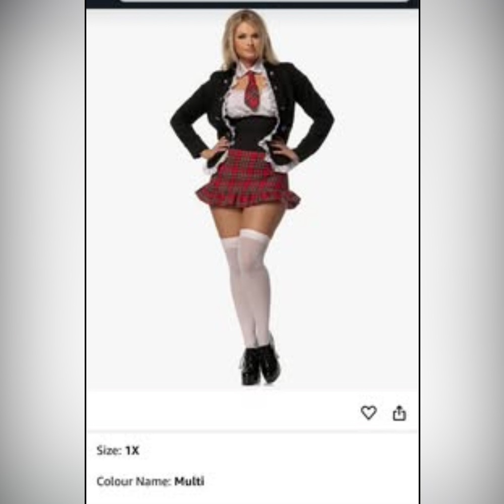 Mystery House School Girl Costume Plus Size Halloween/Intimate wear! size 1X